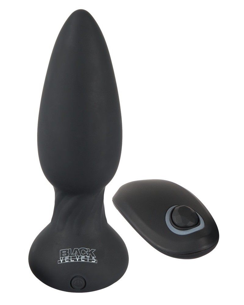 Plug vibrant Rimmer Velvet 11 x 4.2 cm Noir sextoys et accessoires sur La Boutique du Hard