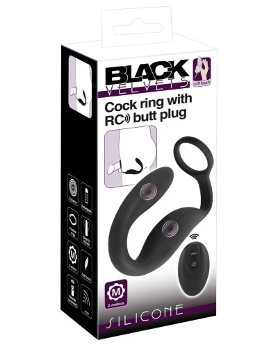 Cockring Plug Vibe Velvet 8 x 2.5cm sextoys et accessoires sur La Boutique du Hard