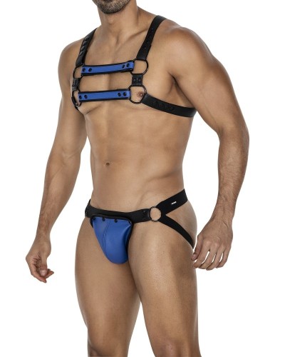 Jockstrap Snap Noir-Bleu sextoys et accessoires sur La Boutique du Hard