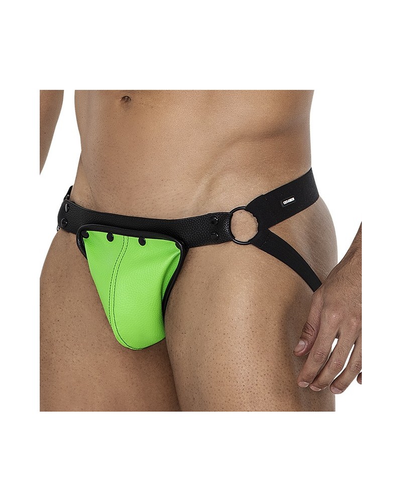 Jockstrap Snap Noir-Vert sextoys et accessoires sur La Boutique du Hard