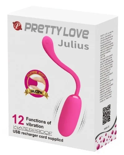 Oeuf vibrant JULIUS Pretty Love 7.8 x 33 cm Rose pas cher