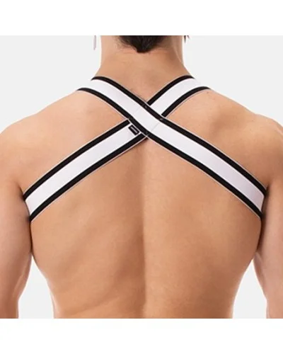 Harnais √©lastique Bottom Noir-Blanc sextoys et accessoires sur La Boutique du Hard