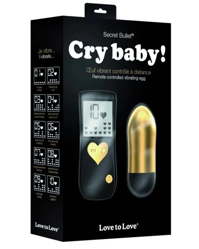 Oeuf Vibrant sans fil Cry Baby 7.5 x 3 cm Gold pas cher