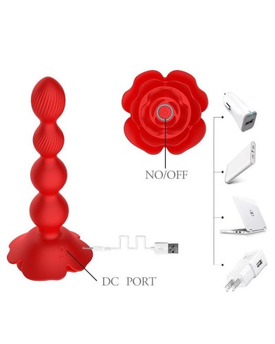 Boules Anales Rotatives Vibrantes Rosebird 15 x 3.5cm sextoys et accessoires sur La Boutique du Hard