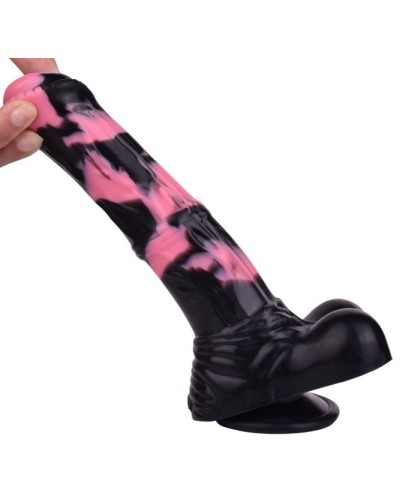 Gode Horse Hurulf M 24.5 x 6.5cm Noir-Rose sextoys et accessoires sur La Boutique du Hard