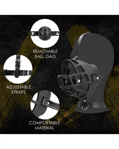 Muselière avec Bâillon-boule Muzzle Gag Noire sextoys et accessoires sur La Boutique du Hard