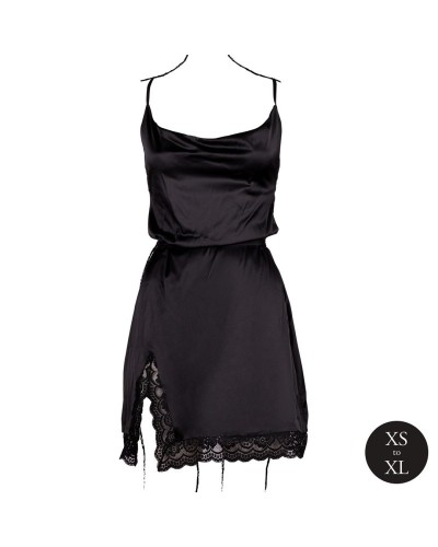 Robe Fendue Krystal Noir sextoys et accessoires sur La Boutique du Hard