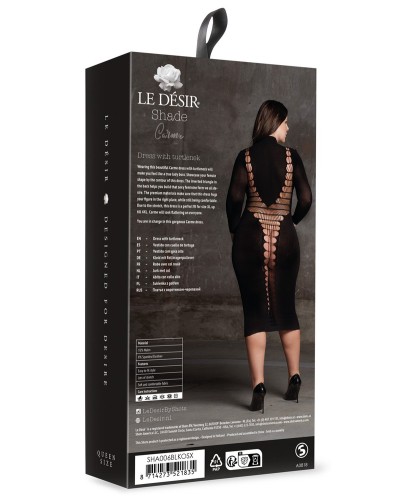 Robe Longue à Col Roulé Grande taille Carme Noir sextoys et accessoires sur La Boutique du Hard