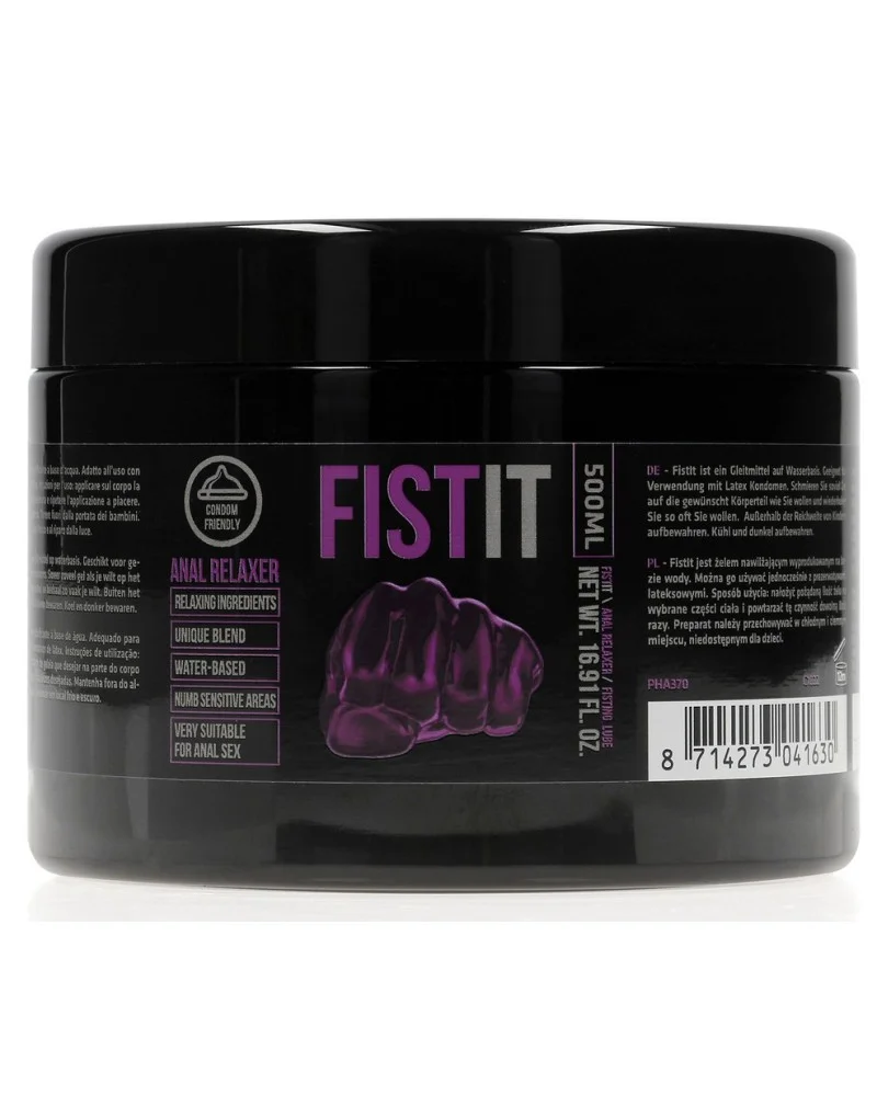 Crème relaxante Anal Relaxer 500 ml - Pot noir sextoys et accessoires sur La Boutique du Hard