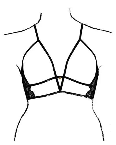 Soutien-gorge Triangle Ouvert Charma Noir sextoys et accessoires sur La Boutique du Hard