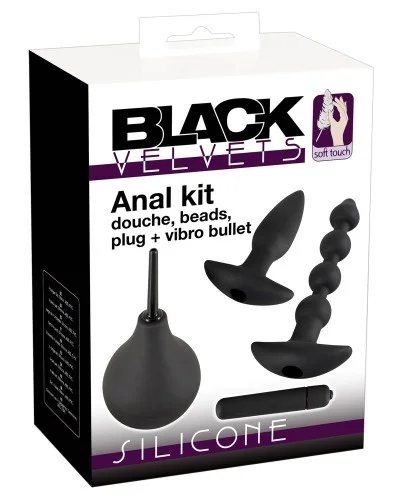 Kit Velvet Start 3 Pièces Noir sextoys et accessoires sur La Boutique du Hard