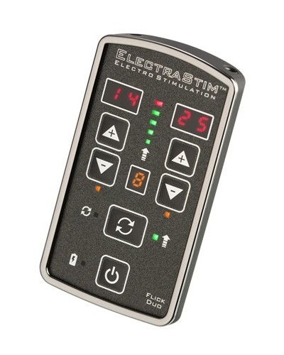 Contrôleur d'électrostimulation ElectraStim Flick Duo 25 intensités sextoys et accessoires sur La Boutique du Hard