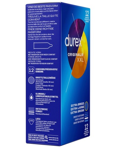 Préservatifs Durex Originals XXL x12 sextoys et accessoires sur La Boutique du Hard