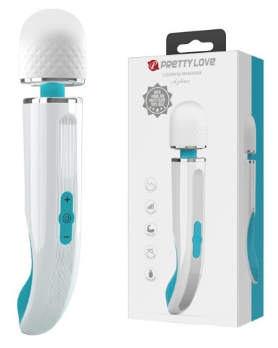 Wand Colorfull 24cm Tête 48mm Turquoise sextoys et accessoires sur La Boutique du Hard