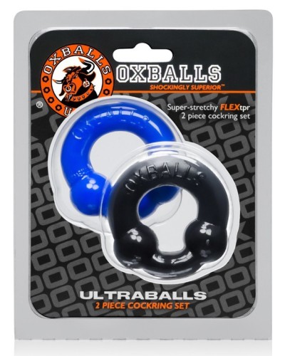 Pack Cockrings Ultraballs Oxballs Noir-Bleu pas cher