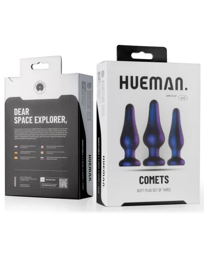 Pack de 3 plugs silicone Comets Hueman pas cher