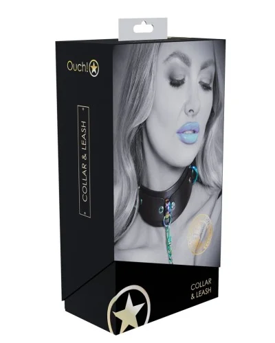 Collier-Laisse Venise Noir sextoys et accessoires sur La Boutique du Hard