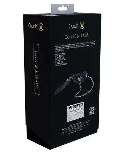 Collier-Laisse Venise Noir sextoys et accessoires sur La Boutique du Hard