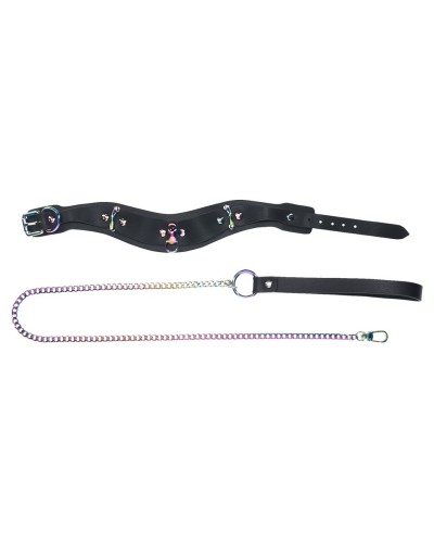 Collier-Laisse Venise Noir sextoys et accessoires sur La Boutique du Hard