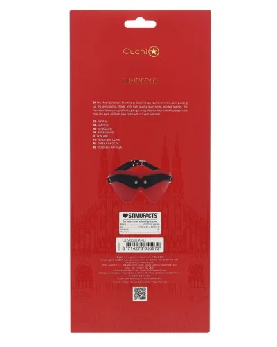 Masque SM Milan Noir et Rouge sextoys et accessoires sur La Boutique du Hard