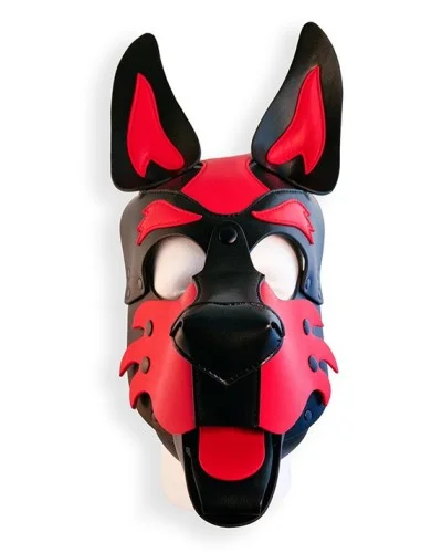 Cagoule Puppy Hood Noire et Rouge sextoys et accessoires sur La Boutique du Hard