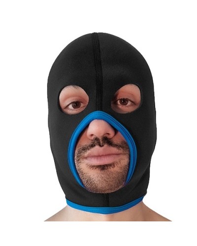 Cagoule Eyes Face Brutus Noire-Bleue sextoys et accessoires sur La Boutique du Hard