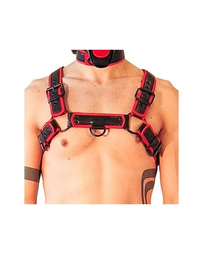 Harnais Puppy Harness Noir-Rouge sextoys et accessoires sur La Boutique du Hard