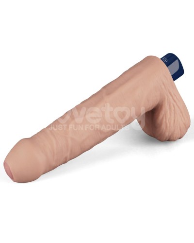 Gode Vibrant avec Bourses Softee 17 x 4.4cm Chair sextoys et accessoires sur La Boutique du Hard