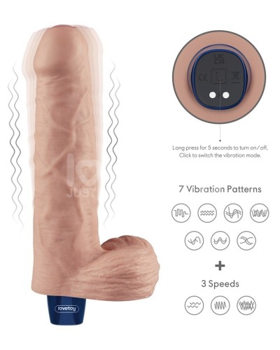 Gode Vibrant avec Bourses Softee 17 x 4.4cm Chair sextoys et accessoires sur La Boutique du Hard