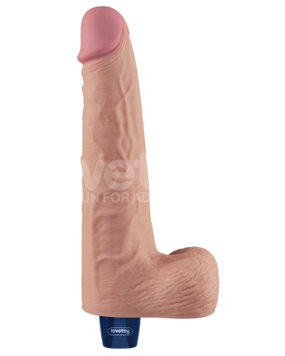 Gode Vibrant avec Bourses Softee 19 x 5.3cm Chair sextoys et accessoires sur La Boutique du Hard