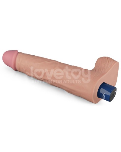 Gode Vibrant avec Bourses Softee 19 x 5.3cm Chair sextoys et accessoires sur La Boutique du Hard