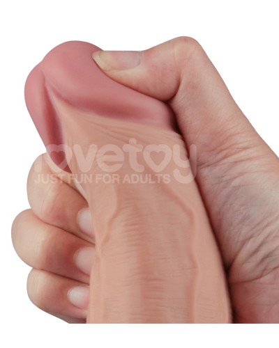 Gode Vibrant avec Bourses Softee 19 x 5.3cm Chair sextoys et accessoires sur La Boutique du Hard