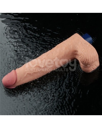 Gode Vibrant avec Bourses Softee 19 x 5.3cm Chair sextoys et accessoires sur La Boutique du Hard