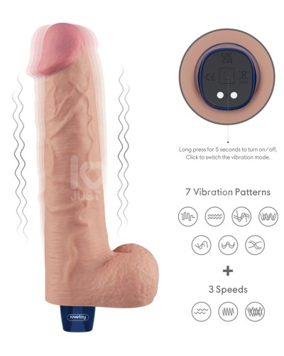 Gode Vibrant avec Bourses Softee 21 x 5.3cm Chair sextoys et accessoires sur La Boutique du Hard