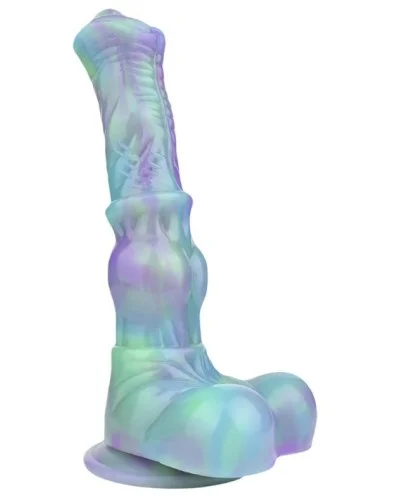 Gode Ekwus 20 x 5.3 cm Vert-Violet sextoys et accessoires sur La Boutique du Hard