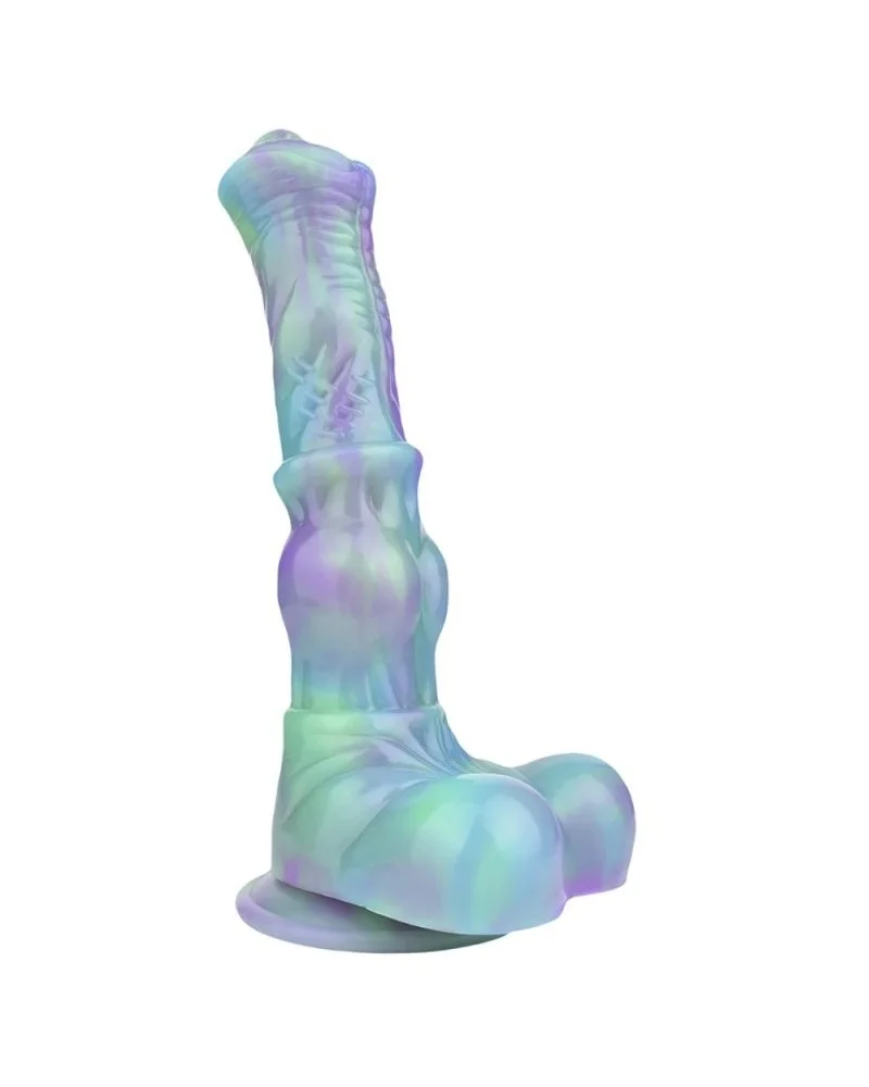 Gode Ekwus 20 x 5.3 cm Vert-Violet sextoys et accessoires sur La Boutique du Hard