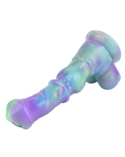 Gode Ekwus 20 x 5.3 cm Vert-Violet sextoys et accessoires sur La Boutique du Hard