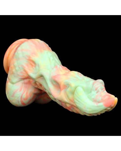 Gode Monster Rutuk 17 x 6 cm Rose-vert sextoys et accessoires sur La Boutique du Hard