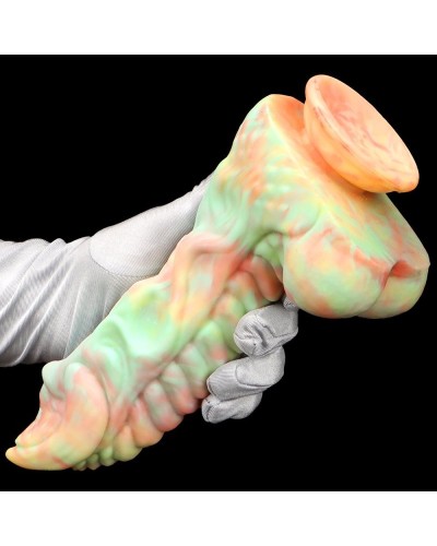 Gode Monster Rutuk 17 x 6 cm Rose-vert sextoys et accessoires sur La Boutique du Hard