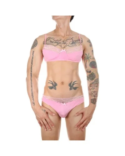 Ensemble Slip et Bra Tarmina Rose sextoys et accessoires sur La Boutique du Hard
