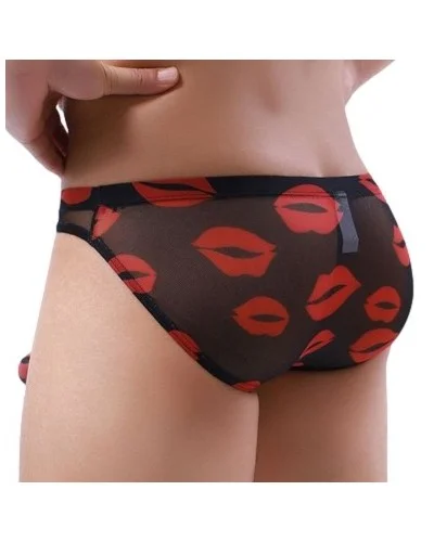 Slip Trompe Kiss Lips Noir sextoys et accessoires sur La Boutique du Hard