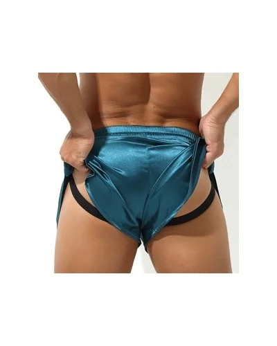 Short avec Jock Slit Bleu sextoys et accessoires sur La Boutique du Hard