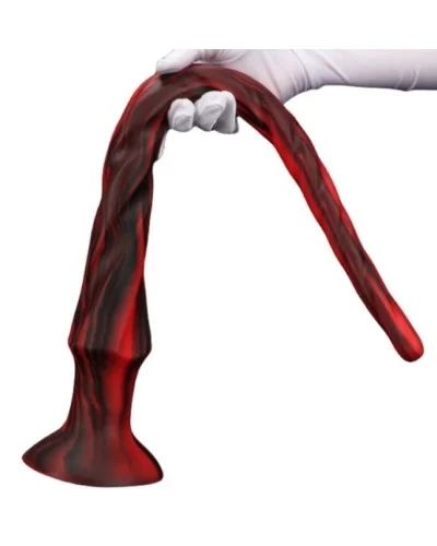 Gode Torthy M 46 x 4.7 cm Noir-Rouge sextoys et accessoires sur La Boutique du Hard