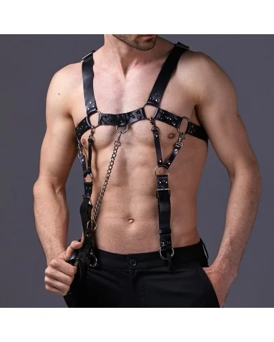 Harnais avec Laisse Harneep Noir sextoys et accessoires sur La Boutique du Hard