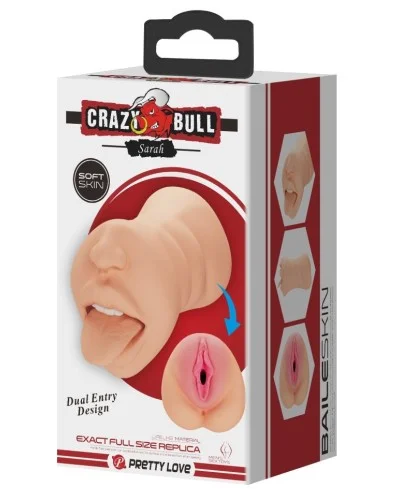 Masturbateur Pussy CRAZY BULL Sarah 2 Entrées sextoys et accessoires sur La Boutique du Hard