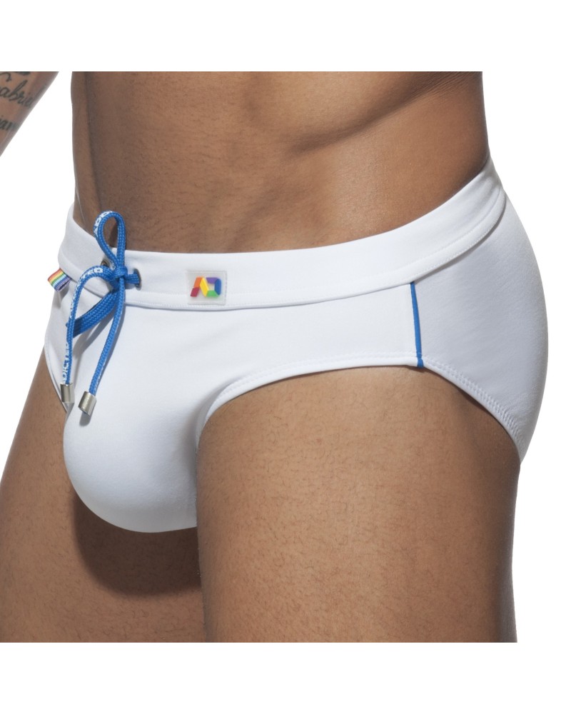 Slip de bain RAINBOW SWIM Blanc sextoys et accessoires sur La Boutique du Hard