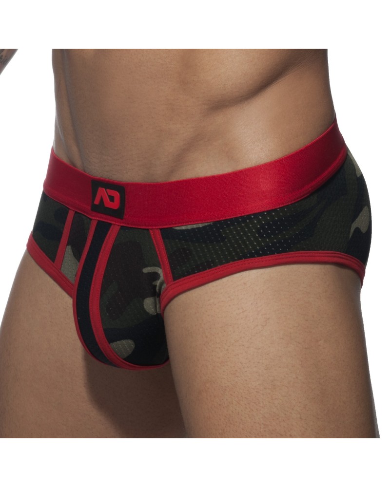 Slip CAMO STRIPE Rouge sextoys et accessoires sur La Boutique du Hard