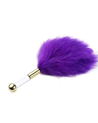 Plumeau Golden Clear 15cm Violet sextoys et accessoires sur La Boutique du Hard