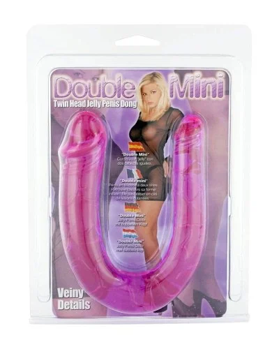 Dougle gode Twin Dong 11 x 3.4cm Violet sextoys et accessoires sur La Boutique du Hard