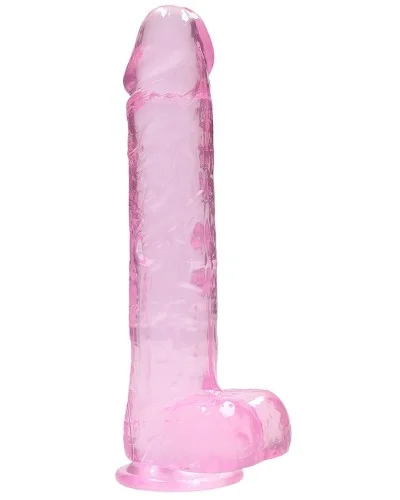 Gode Crystal Clear 19 x 4.5cm Rose sextoys et accessoires sur La Boutique du Hard